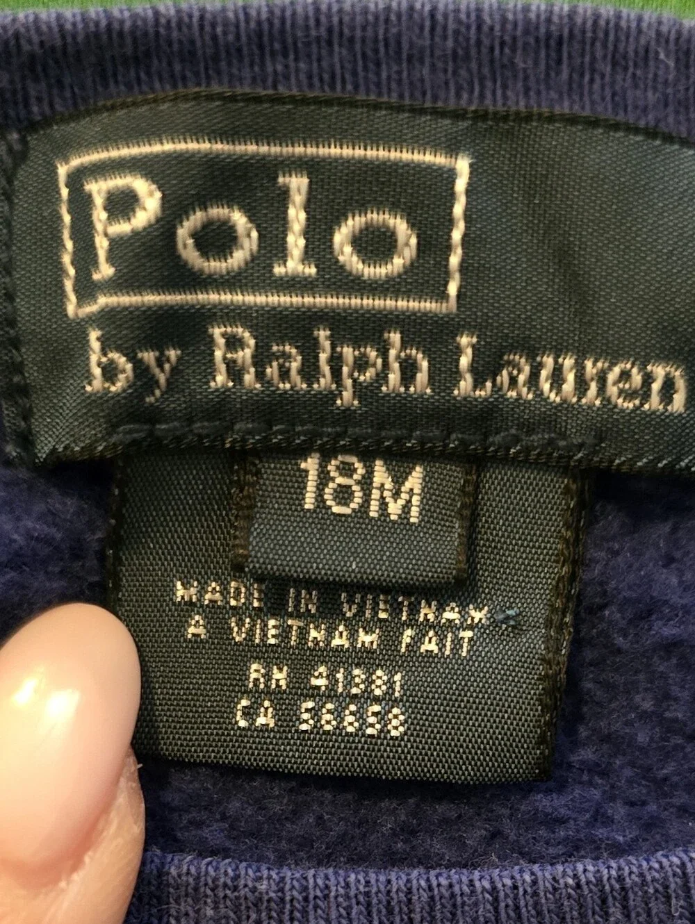 Polo Ralph Lauren Baby  Toddler Sweatshirt 18M Navy Indian Head Sweatshirt